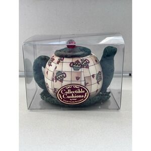Vintage 90s Y2K Dritz Mary Engelbreit TEAPOT PIN CUSHION Cute Country Design